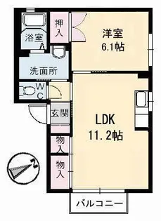 クレスト21 A棟【2階】の間取り