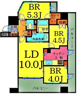 ダイナシティ西横浜【9階】の間取り