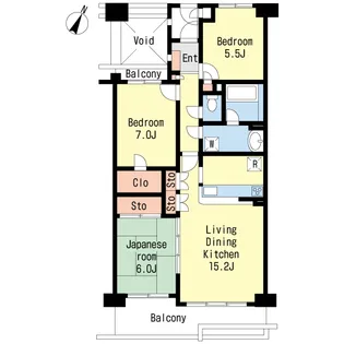 マイキャッスルセンター北II【2階】の間取り