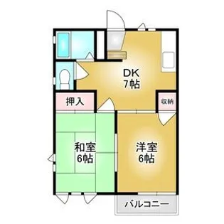 ベルクハイツII【1階】の間取り