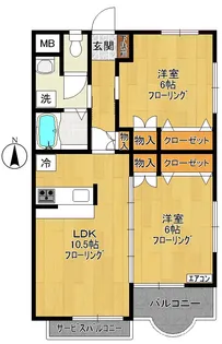 フェルミエマンション【2階】の間取り