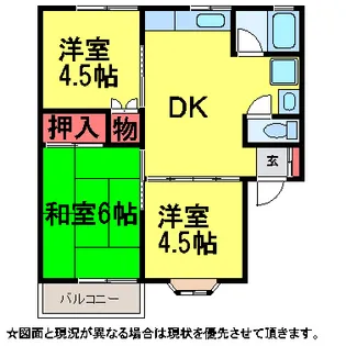 コーポサンファミリー【2階】の間取り