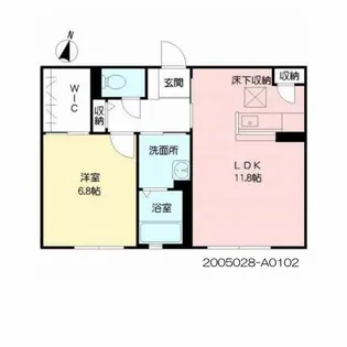 レジテンス クレイン【1階】の間取り