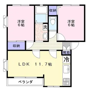 トピアad2【1階】の間取り