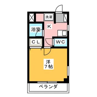 WING・カチガワ【2階】の間取り