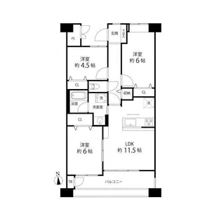 ブールヴァル舞岡【4階】の間取り