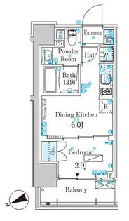 パークアクシス芝浦キャナル【4階】の間取り