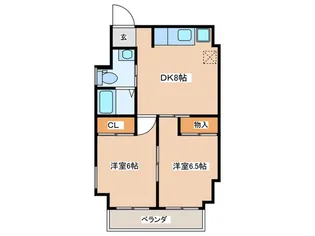 ファーストハイツ横浜【1階】の間取り