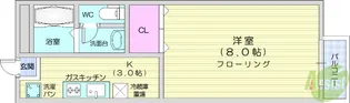 ドミールつかさB棟【1階】の間取り
