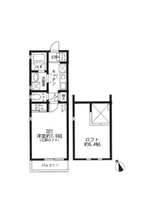 ヴィクレール向ケ丘遊園【2階】の間取り