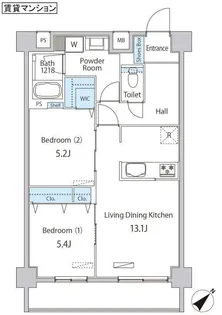 築地MKハウス【7階】の間取り