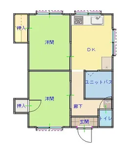アルコバレーノ天神【2階】の間取り