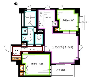 コートハウス中野坂上【3階】の間取り