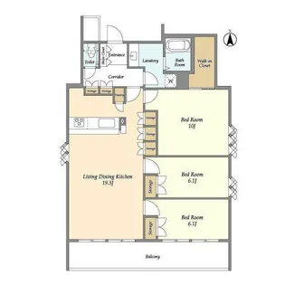 サンテラス代々木上原【3階】の間取り