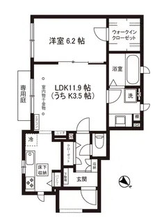ラ・フェリーチェ【1階】の間取り
