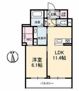 グランフォーレ中井【3階】の間取り