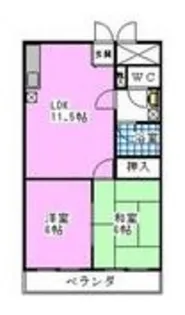 メゾン光大野【1階】の間取り