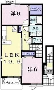 フレアルーチェ神埼II【2階】の間取り