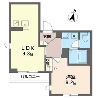 スリーウッズ【2階】の間取り