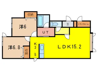 クレア大町B【2階】の間取り