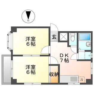 ファミール小林【1階】の間取り