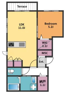 グレイスフィーユ要町【1階】の間取り
