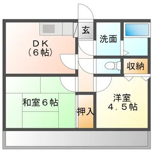 クレヨンハイツ【1階】の間取り