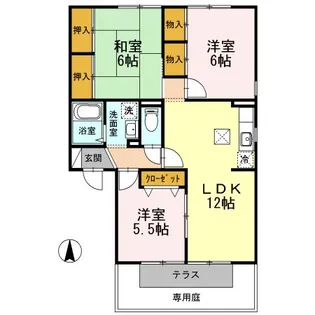 セジュール・のぞみ A棟【1階】の間取り