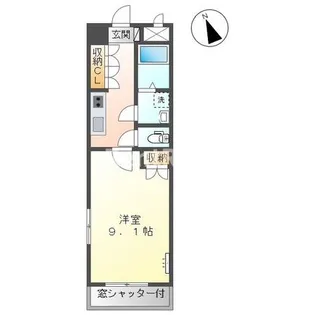 アメニティ大蒲【1階】の間取り