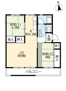 UR玉川橋【4階】の間取り