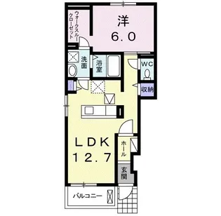 グレイス ヴィオラ【1階】の間取り