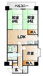 エステート宇佐町【3階】の間取り