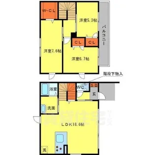 フォレストガーデンEAST【1階】の間取り