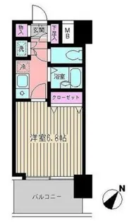 ビイルーム新宿【2階】の間取り