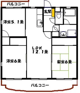 吉本ハイムII【3階】の間取り