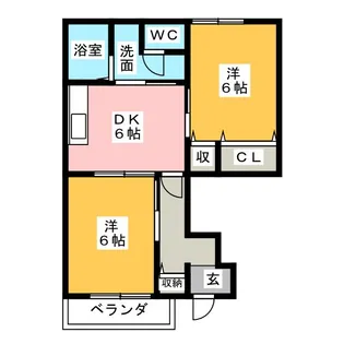 リバティ【1階】の間取り