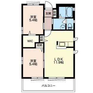 ディアコート結城C【1階】の間取り
