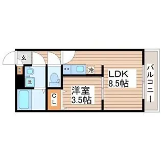 ブラン台原【3階】の間取り