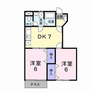 オリゾンテ宮浜II【1階】の間取り