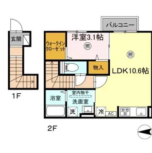 PREMILIFE中春日【2階】の間取り