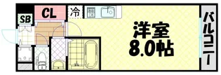 エスライズ難波EAST【9階】の間取り