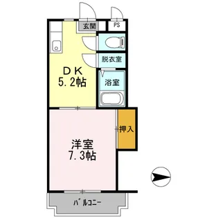プライマリー花畑駅西【1階】の間取り