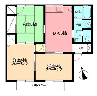 サンガーデン高田B【2階】の間取り
