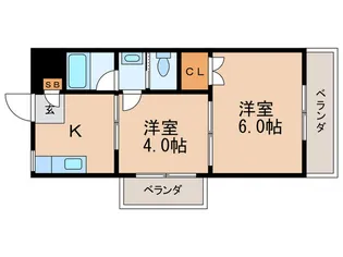 サンパレス青山【2階】の間取り