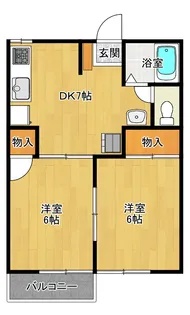 コーポきぬA棟【1階】の間取り
