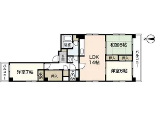 サン幟町【8階】の間取り