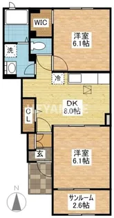 アンアザレアII【1階】の間取り