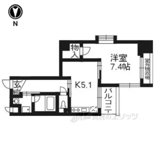 ベラジオ富小路【5階】の間取り