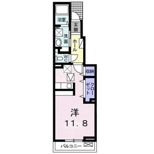 ノアールアルコンジュ【1階】の間取り