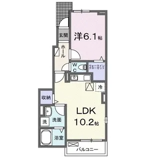 マイネハイム八百富【1階】の間取り